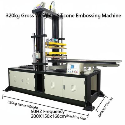 İyi bir fiyat. 320kg Gross Weight Silicone Embossing Machine 50HZ Frequency 200X150x168cm Machine Size çevrimiçi